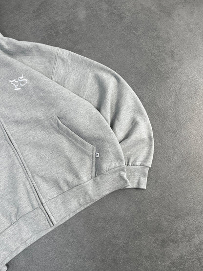 GRAY ZIP-HOODIE